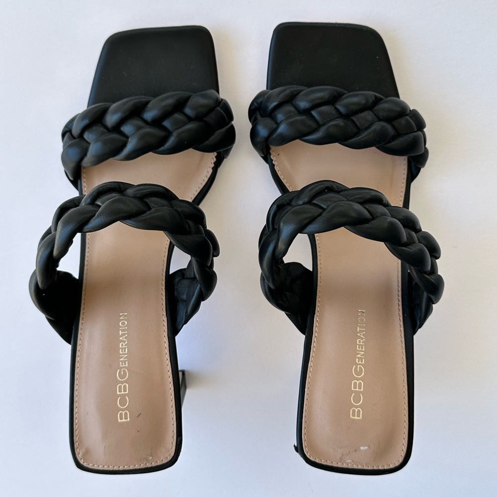BCBGeneration Braided Heel Sandals